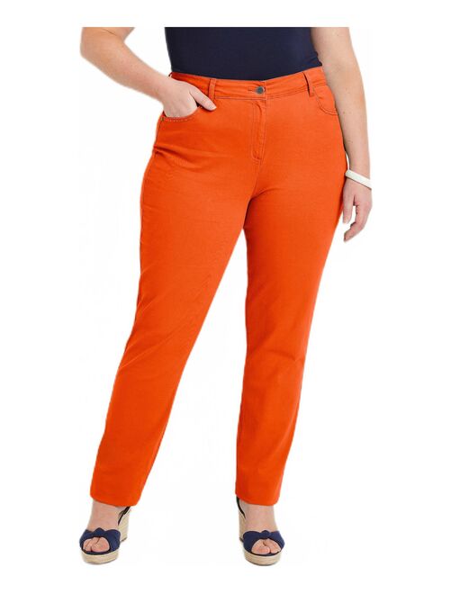 Pantalon droit 5 poches coton stretch - Kiabi