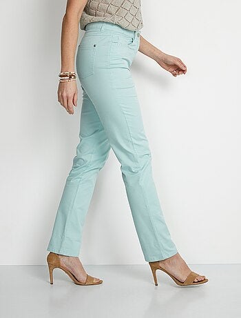 Pantalon droit 5 poches coton stretch