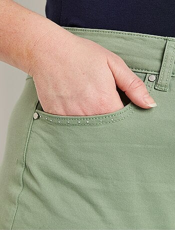 Pantalon droit 5 poches coton stretch