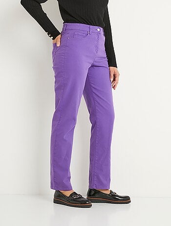Pantalon droit 5 poches coton stretch