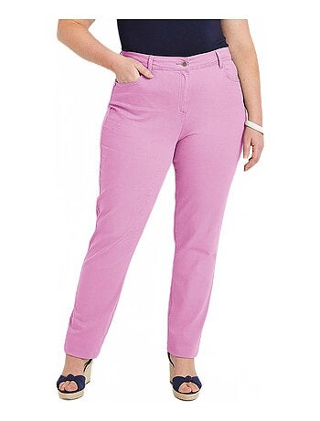 Pantalon droit 5 poches coton stretch