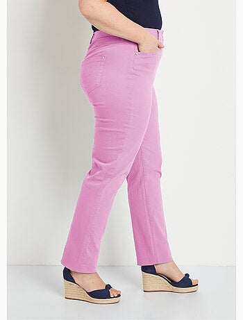 Pantalon droit 5 poches coton stretch