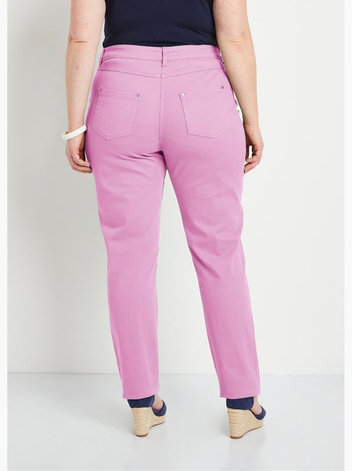 Pantalon droit 5 poches coton stretch - Kiabi