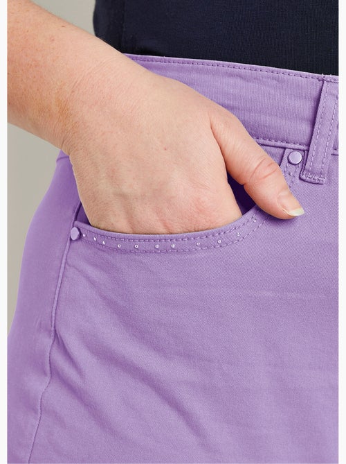 Pantalon droit 5 poches coton stretch - Kiabi