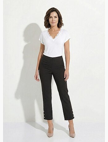 Pantalon droit 7/8e uni infroissable - Afibel