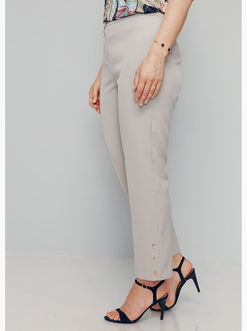 Pantalon droit 7/8e uni infroissable - Afibel - Kiabi