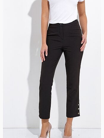 Pantalon droit 7/8e uni infroissable