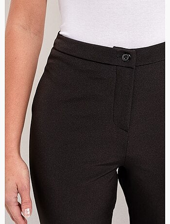 Pantalon droit 7/8e uni infroissable