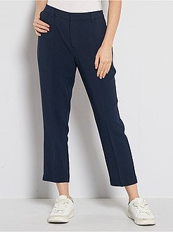 Pantalon droit 7/8ème dos élastiqué - Kiabi