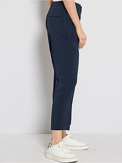 Pantalon droit 7/8ème dos élastiqué - Kiabi