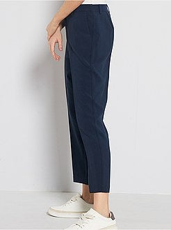 Pantalon droit 7/8ème dos élastiqué - Kiabi