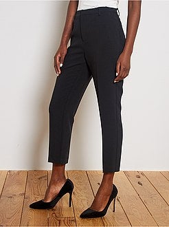 Pantalon droit 7/8ème dos élastiqué - Kiabi