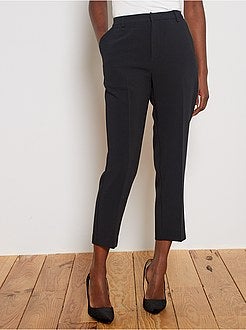 Pantalon droit 7/8ème dos élastiqué - Kiabi