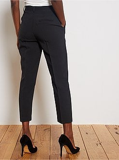 Pantalon droit 7/8ème dos élastiqué - Kiabi