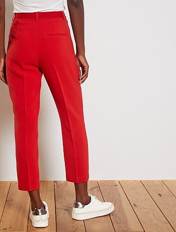 Pantalon droit 7/8ème dos élastiqué - Kiabi