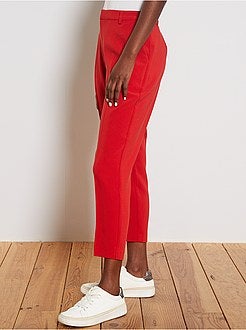 Pantalon droit 7/8ème dos élastiqué - Kiabi