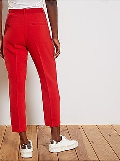 Pantalon droit 7/8ème dos élastiqué - Kiabi