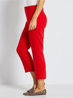 Pantalon droit 7/8ème dos élastiqué - Kiabi