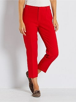 Pantalon droit 7/8ème dos élastiqué - Kiabi
