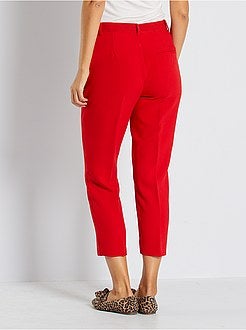 Pantalon droit 7/8ème dos élastiqué - Kiabi