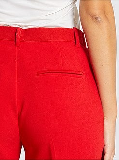 Pantalon droit 7/8ème dos élastiqué - Kiabi