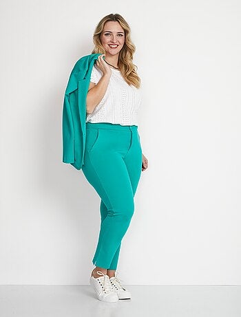 Pantalon droit 7/8ème maille milano