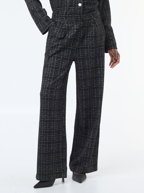 Pantalon droit à carreaux 'JDY' - Kiabi