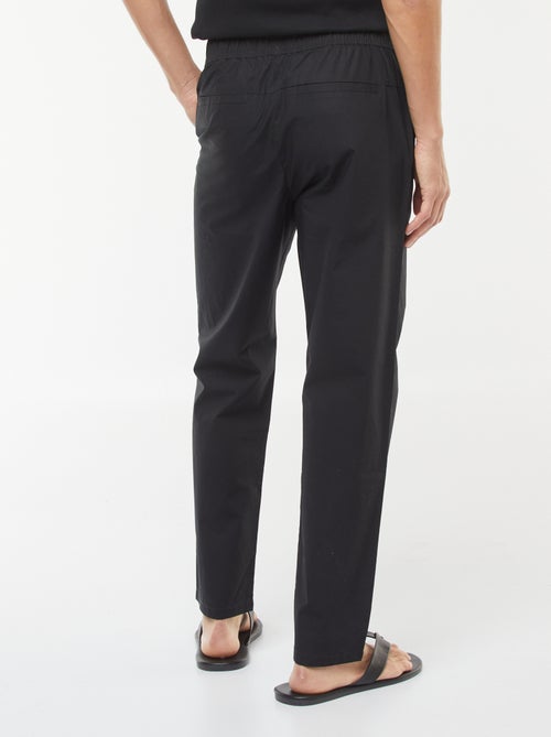 Pantalon droit à ceinture élastiquée - Kiabi