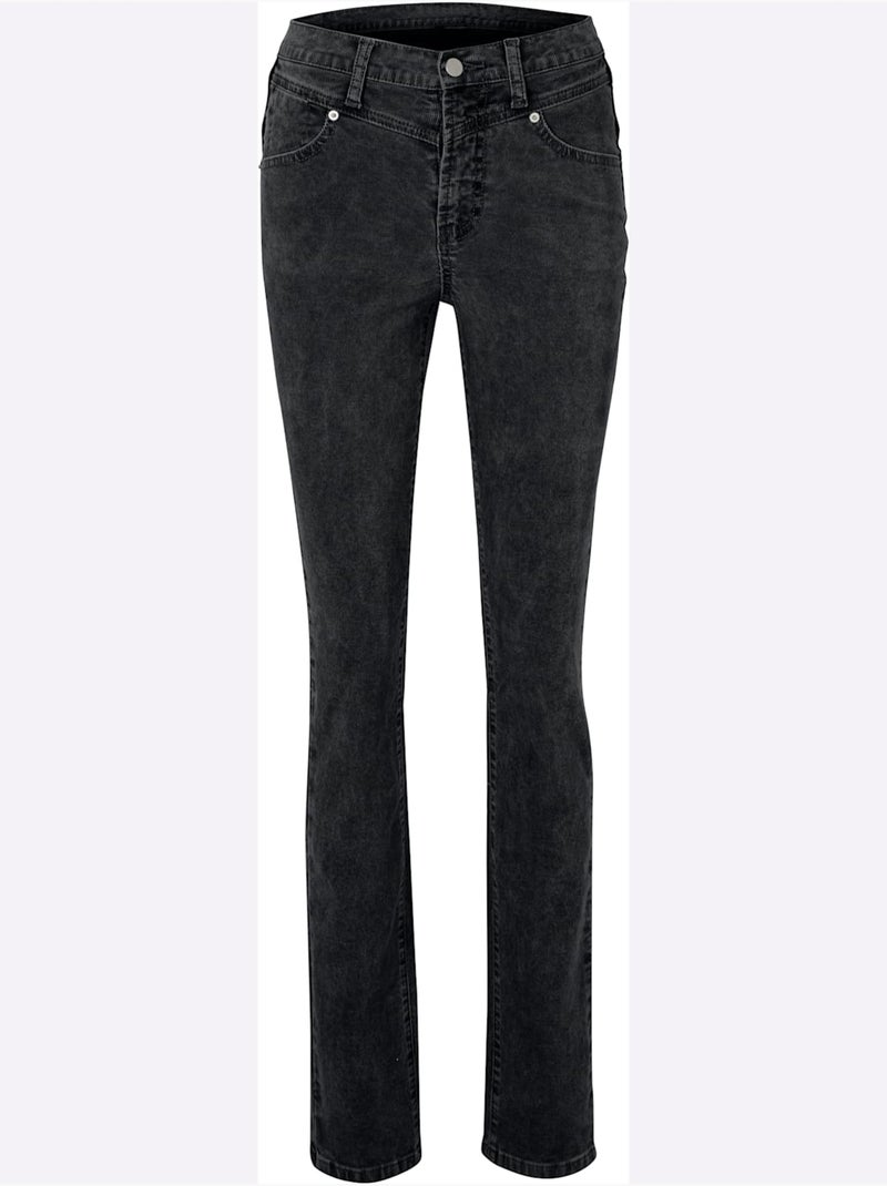 Pantalon droit à cinq poches Regular Fit - Taille standard - Helline Noir - Kiabi