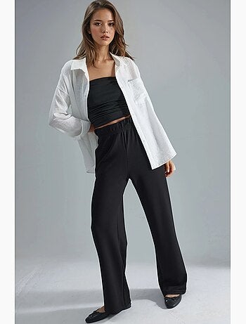 Pantalon droit à enfiler, coupe classique hiccup