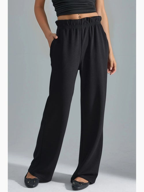 Pantalon droit à enfiler, coupe classique hiccup - Kiabi Pantalon droit à enfiler, coupe classique hiccup - Kiabi