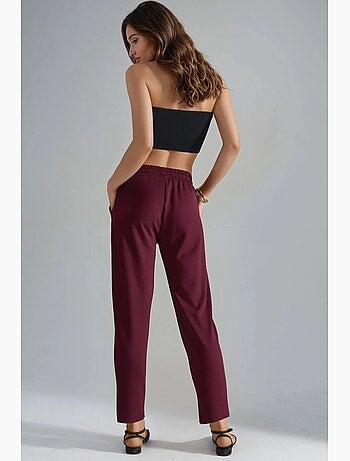 Pantalon droit à enfiler, coupe classique hiccup