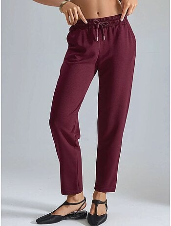 Pantalon droit à enfiler, coupe classique