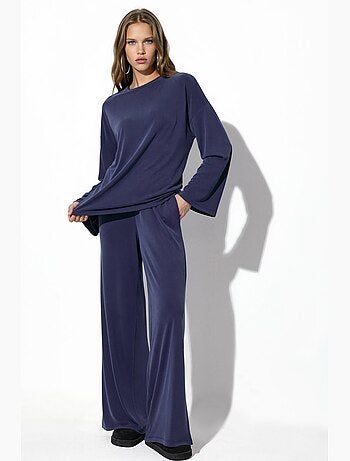 Pantalon droit à taille élastique busem