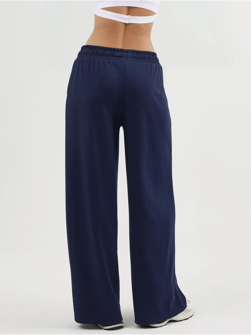 Pantalon droit à taille élastique busem Bleu marine - Kiabi