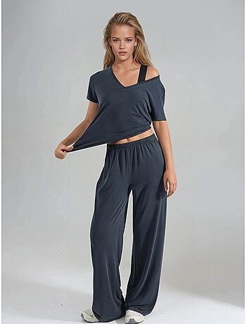 Pantalon droit à taille élastique busem
