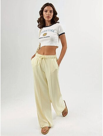 Pantalon droit à taille élastique busem