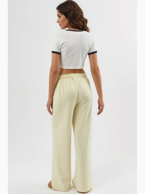 Pantalon droit à taille élastique busem - Kiabi Pantalon droit à taille élastique busem - Kiabi