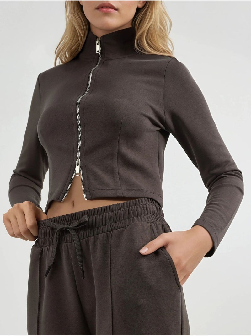 Pantalon droit à taille élastique busem Marron chocolat - Kiabi