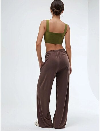 Pantalon droit à taille élastique busem