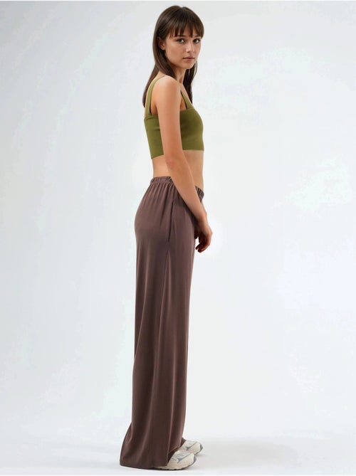 Pantalon droit à taille élastique busem - Kiabi