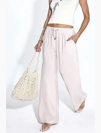 Pantalon droit à taille élastique hiccup