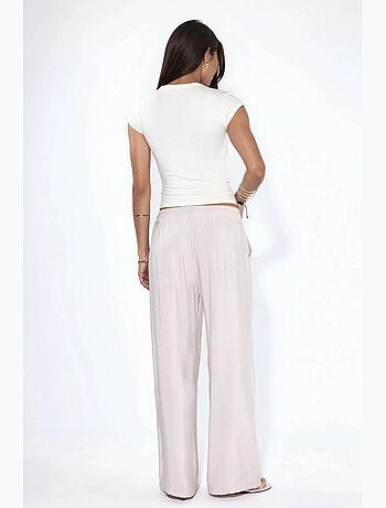 Pantalon droit à taille élastique hiccup