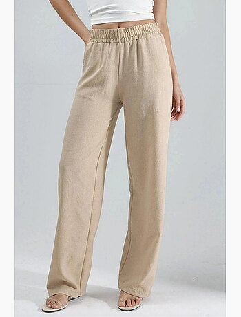 Pantalon droit à taille élastique hiccup