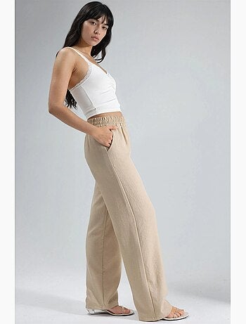 Pantalon droit à taille élastique hiccup