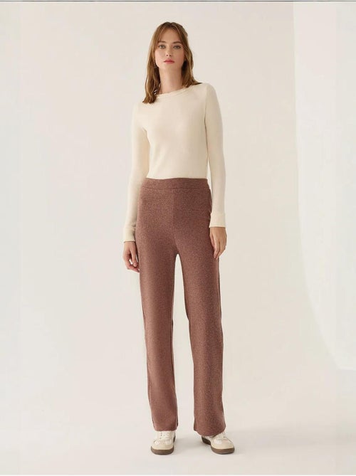 Pantalon droit à taille élastique - Kiabi