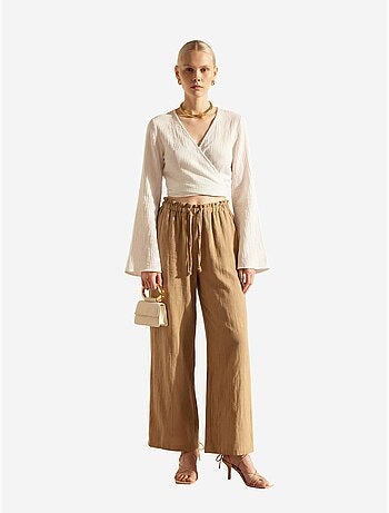 Pantalon droit à taille élastique my fashion