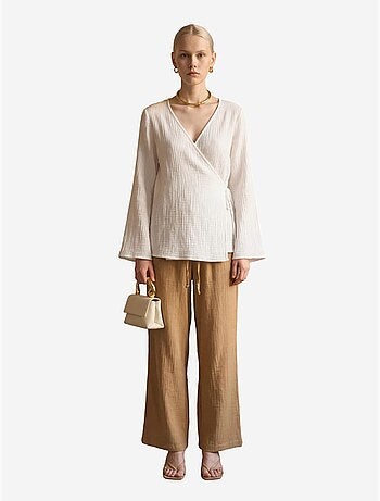 Pantalon droit à taille élastique my fashion