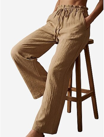 Pantalon droit à taille élastique my fashion