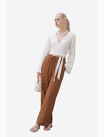 Pantalon droit à taille élastique my fashion